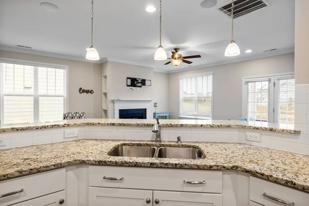 Countertops — bright kitchen interior granite