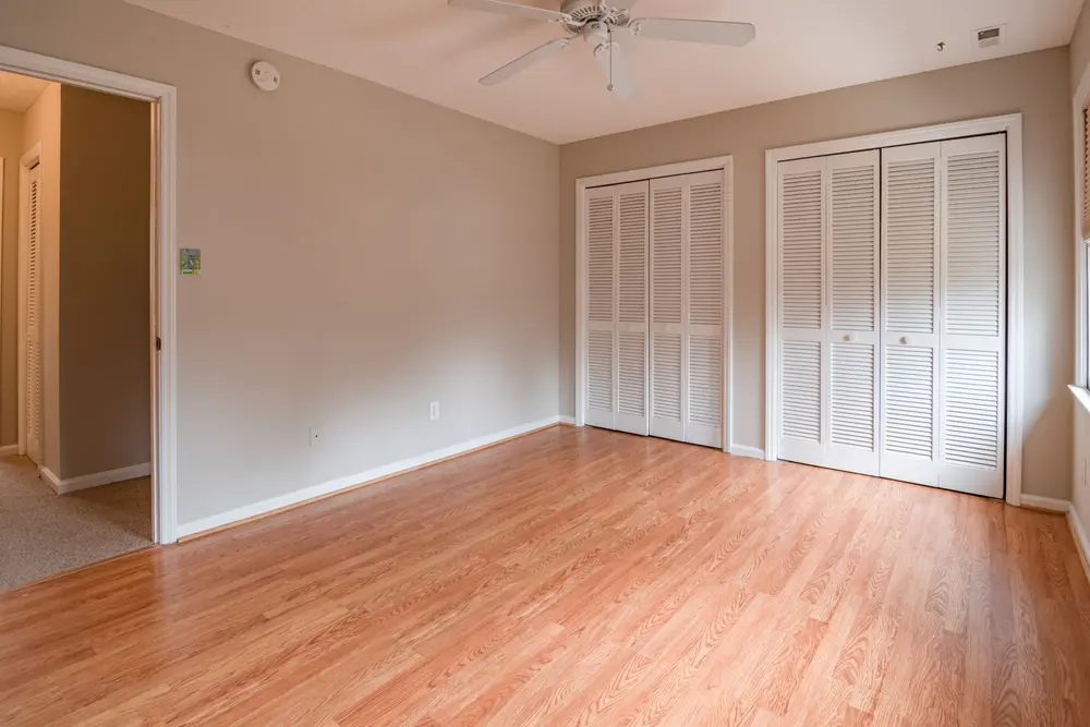 Hardwood flooring — bright empty room closet space — flooring installed in Hawaiian Gardens, CA