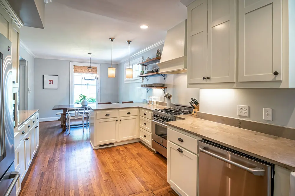 Kitchen — bright spacious interior modern appliances
