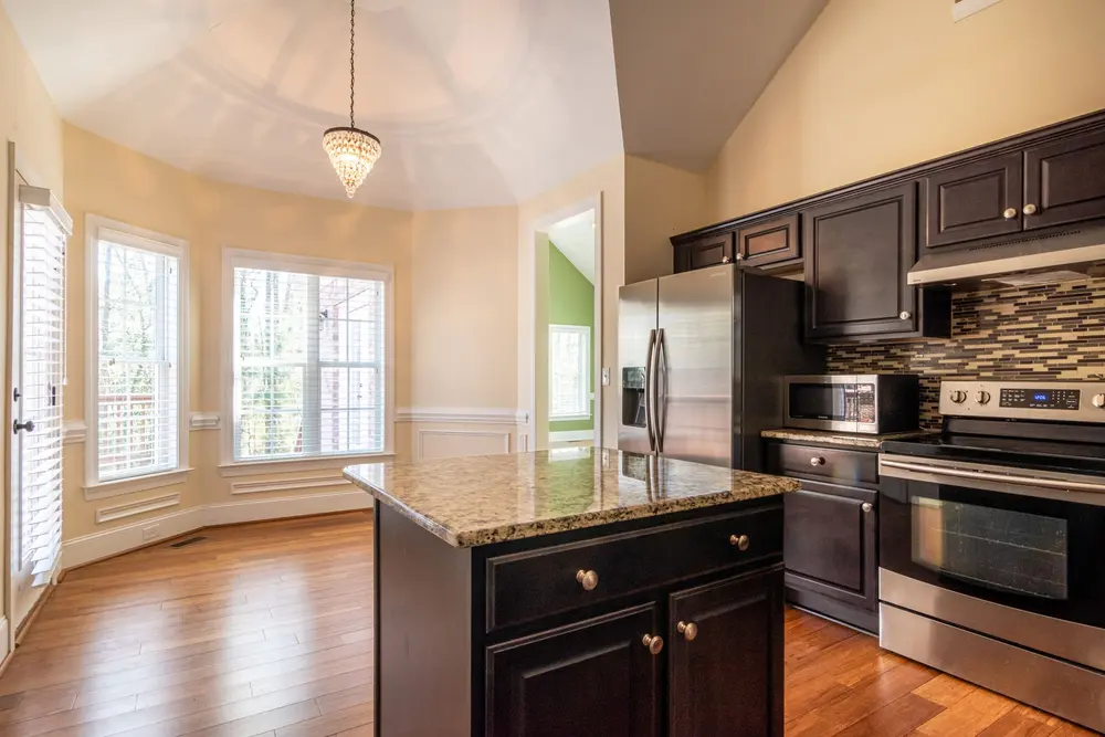 Tile flooring — bright contemporary kitchen interior